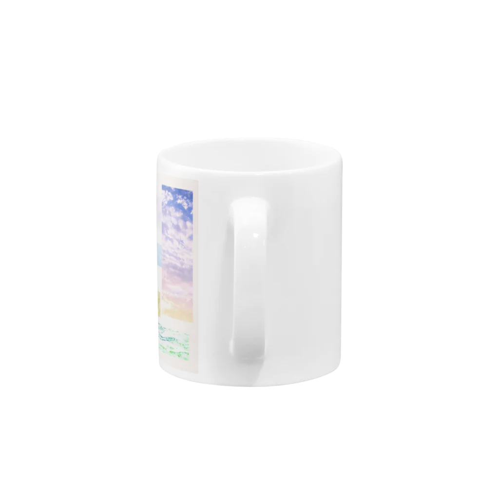 蛍石のブロック Mug :handle