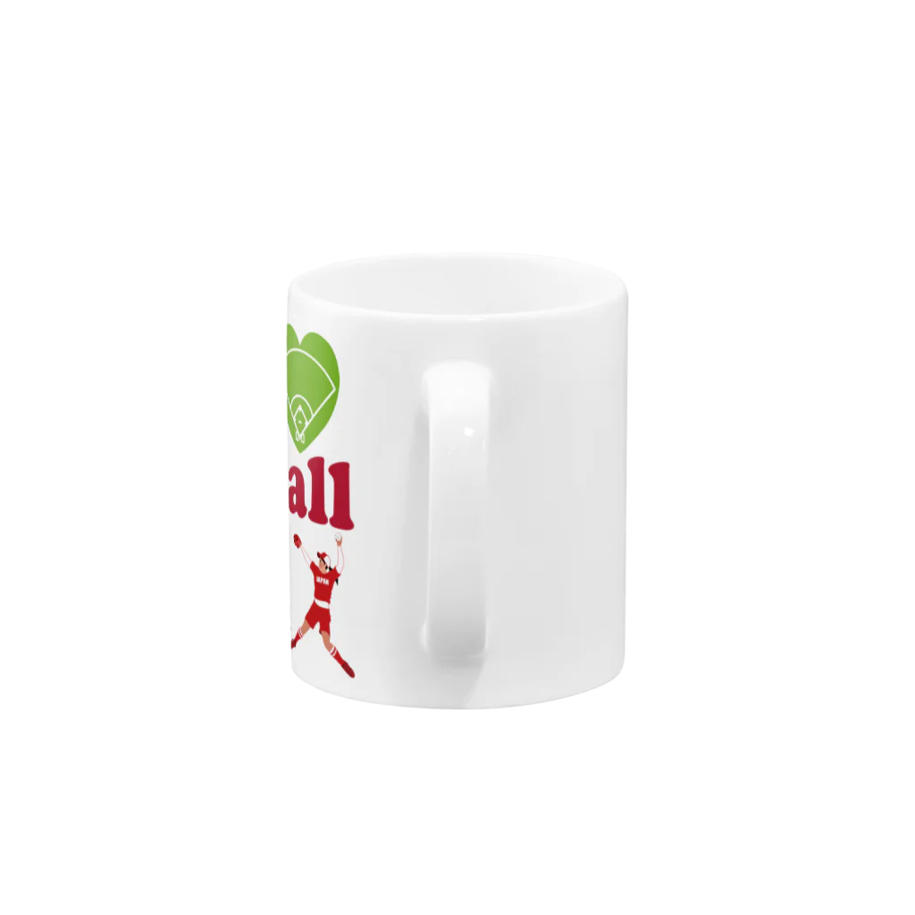 キッズモード某のwe love Softball Mug :handle