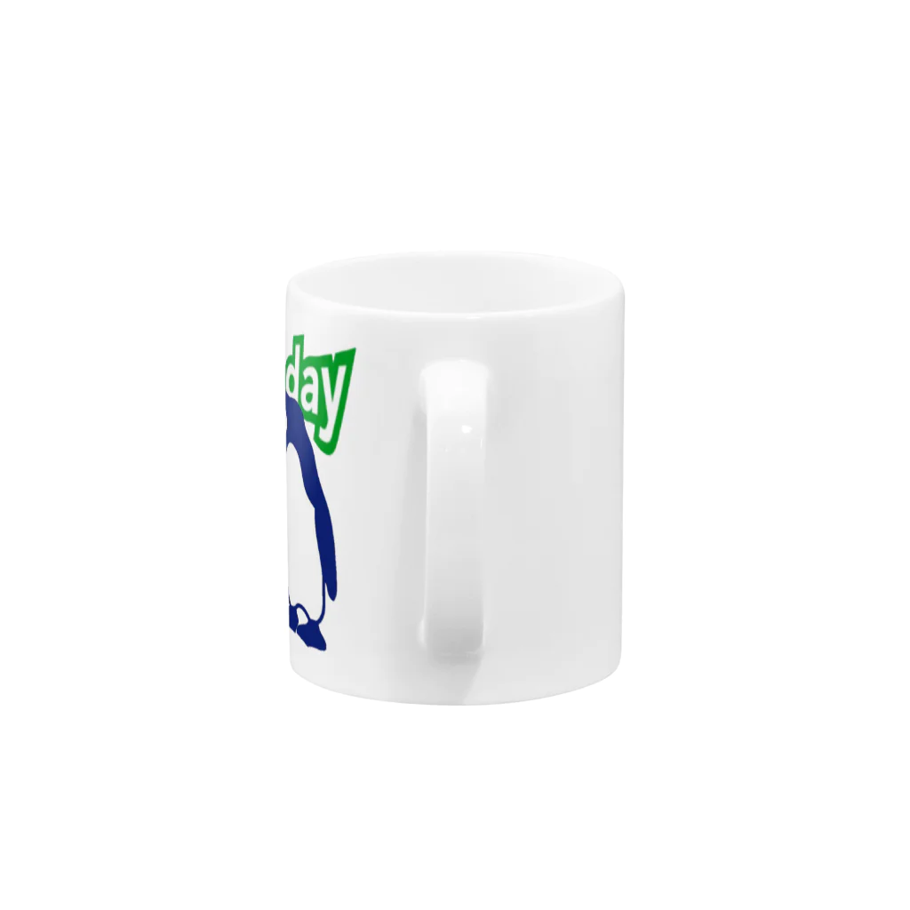 gunjho'sgalleryの夏カラー ペンギン Mug :handle