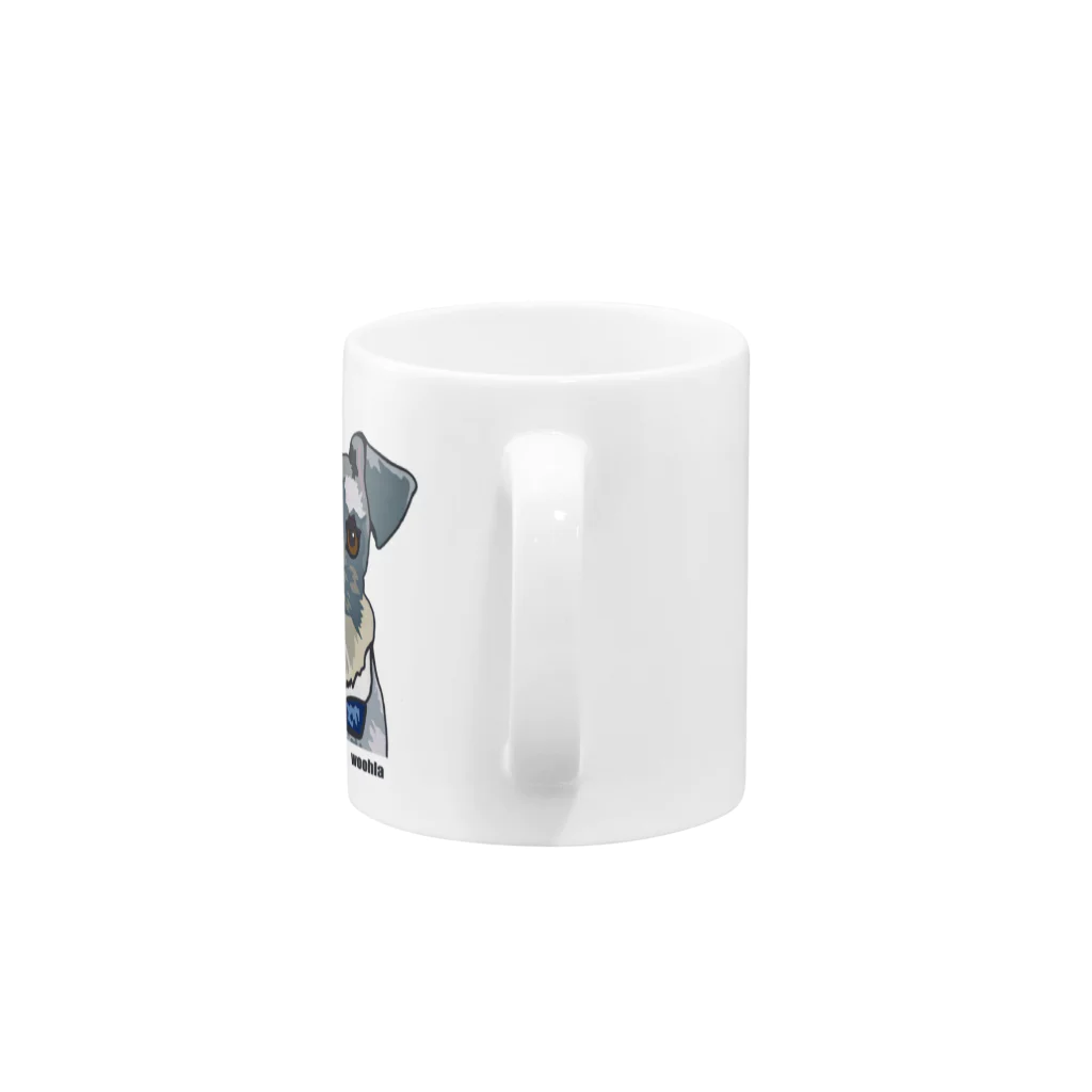 woohlaの蝶ネクタイのシュナ Mug :handle