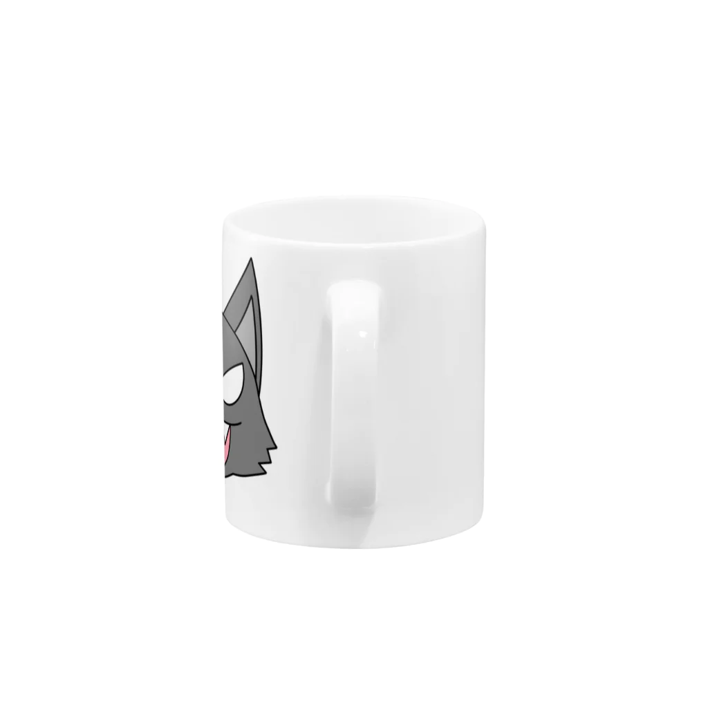 寒波のオリジナルおおかみくん Mug :handle