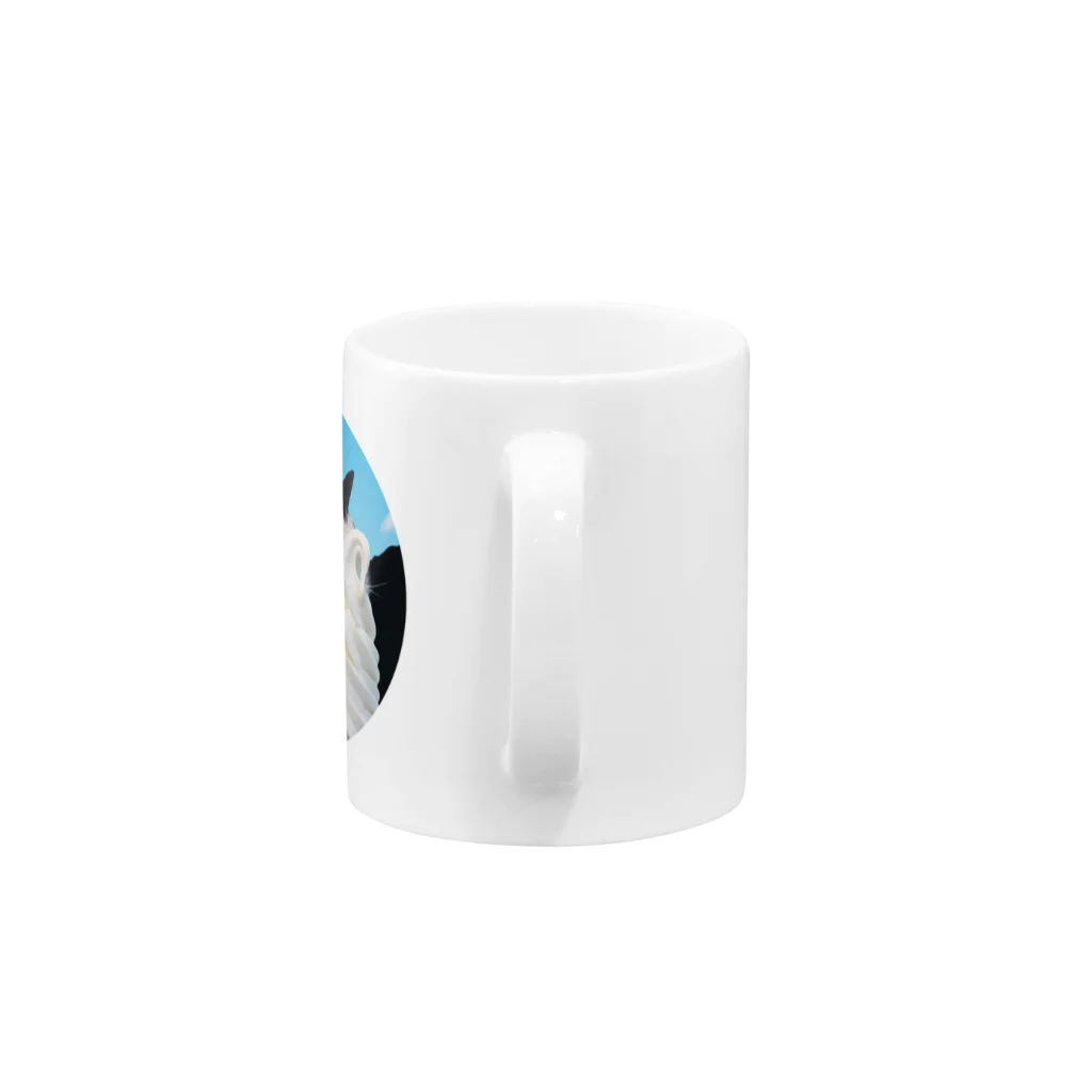 キボウノヒカリのmanmaruchan Mug :handle