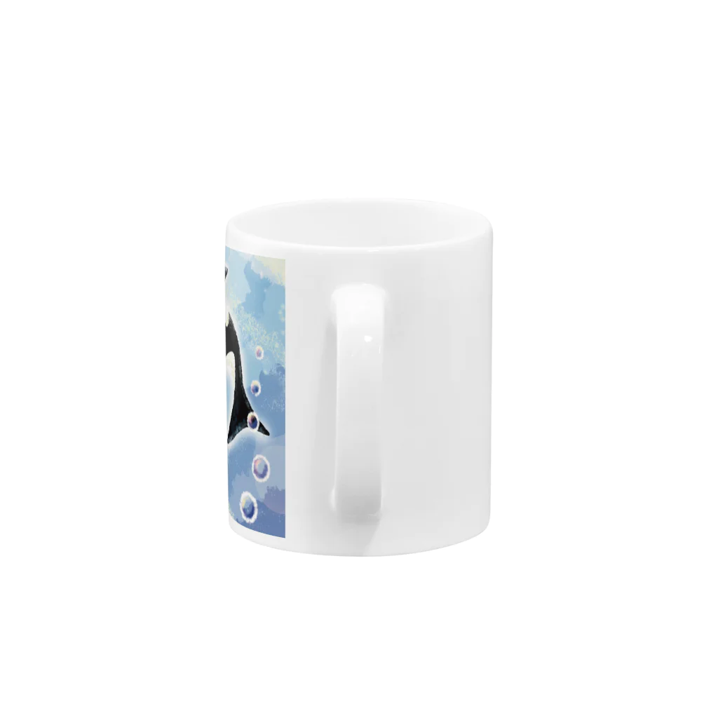 葵い空よりのシャッチーの宇宙遊泳 Mug :handle