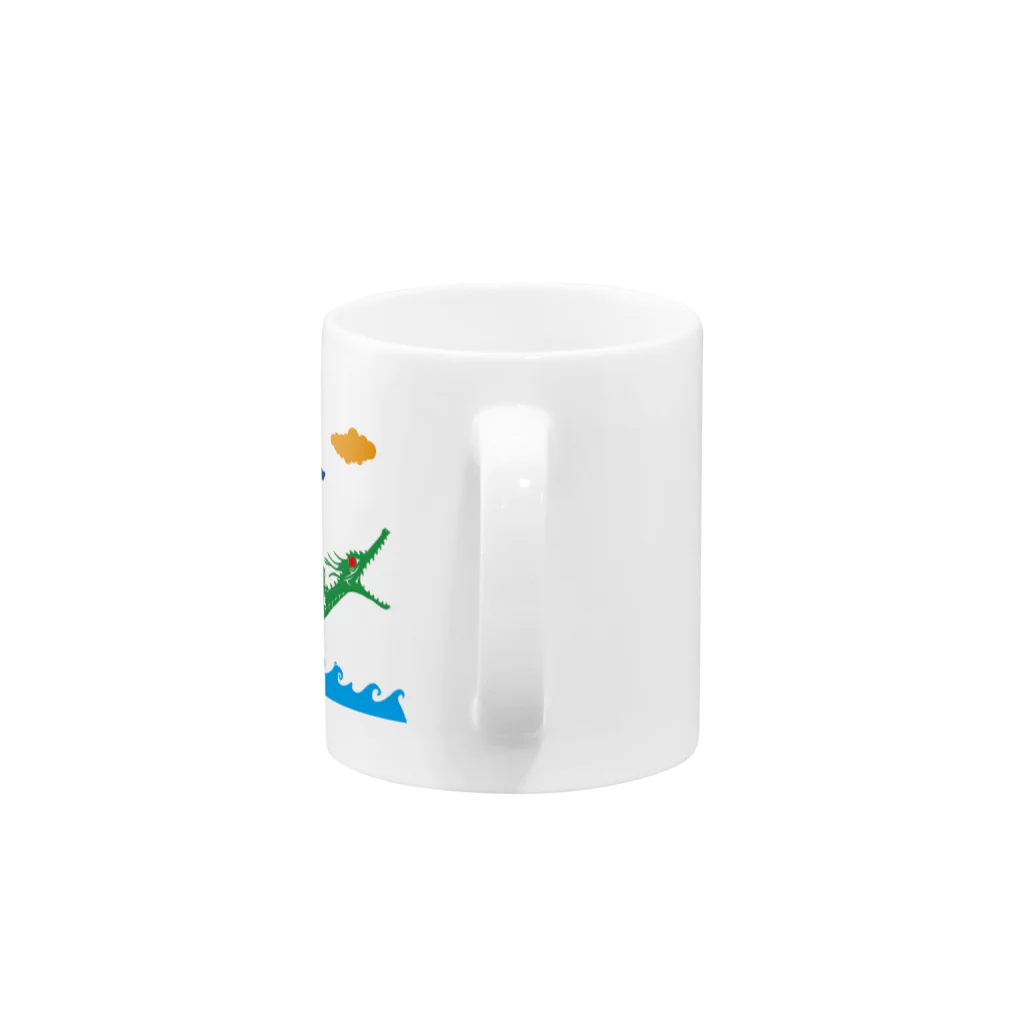 ヤノベケンジアーカイブ&コミュニティのヤノベケンジ《ラッキードラゴンのおはなし》（デザインＮｏ.2） Mug :handle