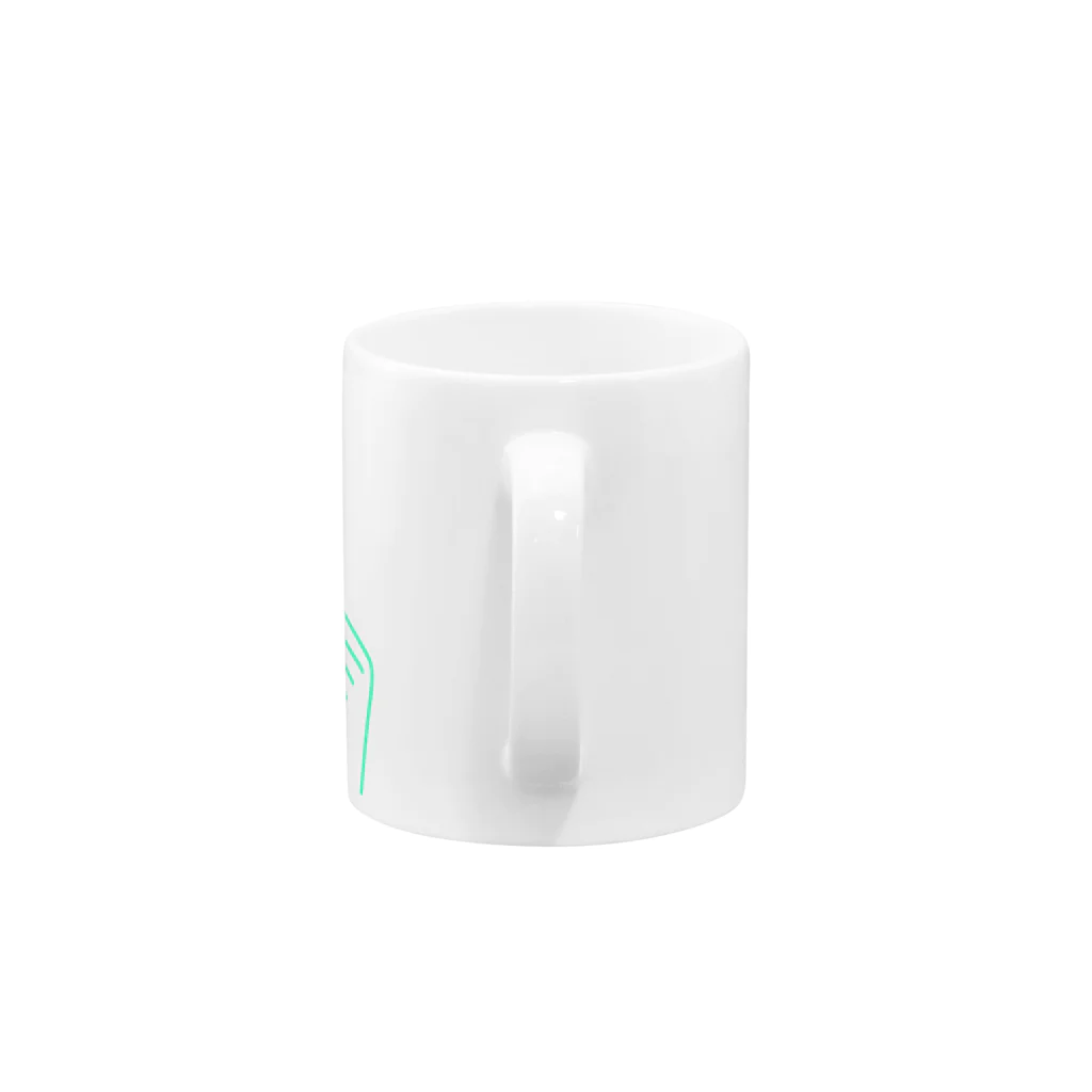 らくがきクオリティのmint green lover Mug :handle