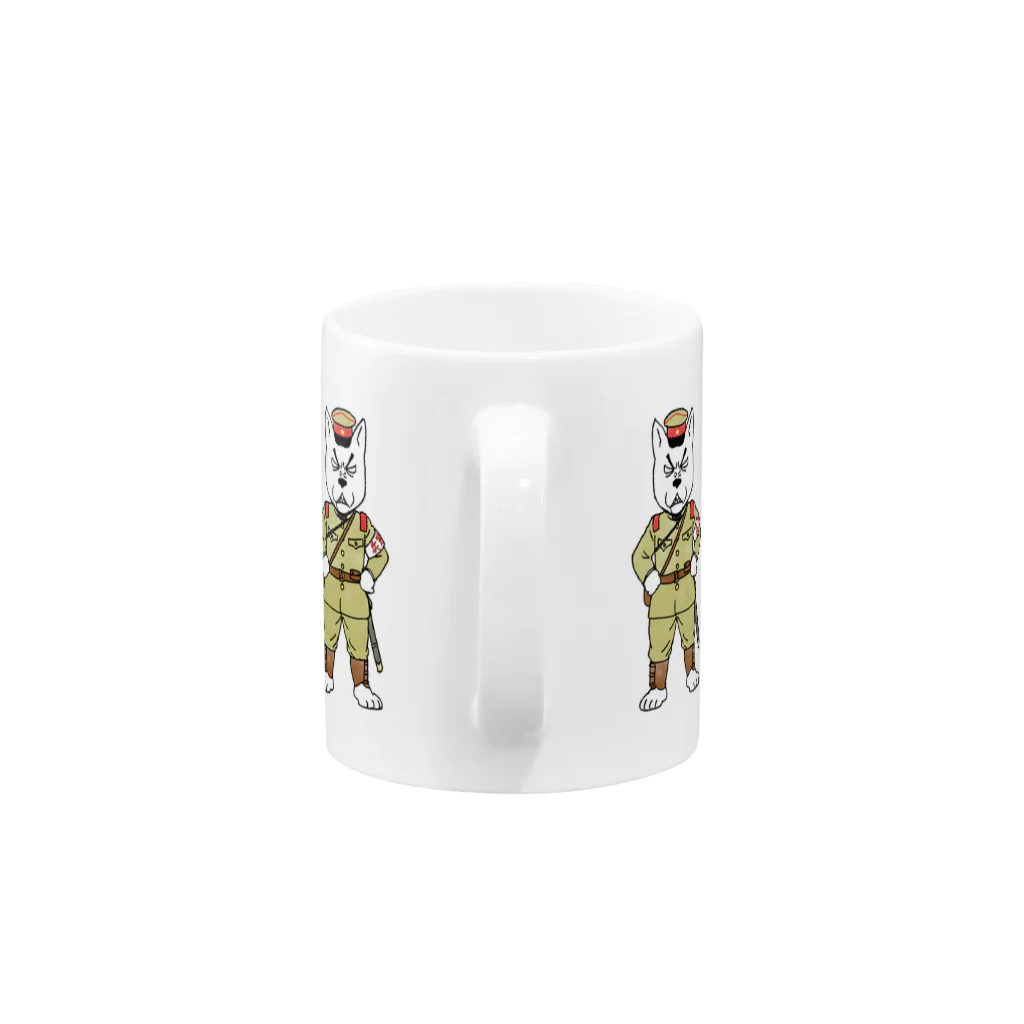 熊谷杯人⭐︎巻きシッポ帝国の憲兵ズラリ マグカップの取っ手の部分