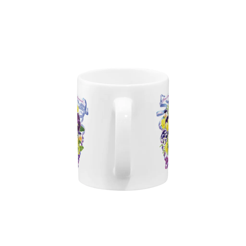 botanical_art_salonの花束を君に　ボタニカルアート　花柄　マグカップ Mug :handle