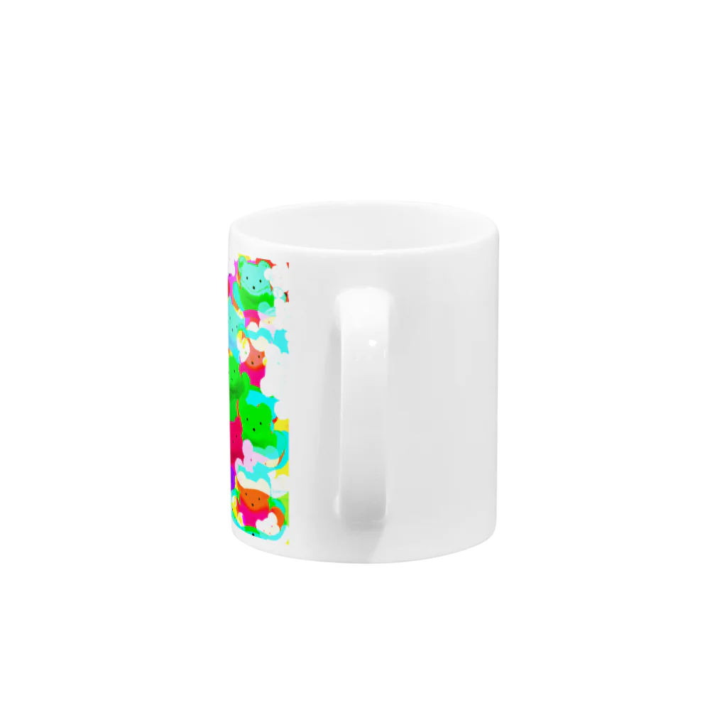 ✨🌈✨ユラクラカン🇯🇵 ✨🌈✨の🌈 colorful teddy bear🌈 Mug :handle