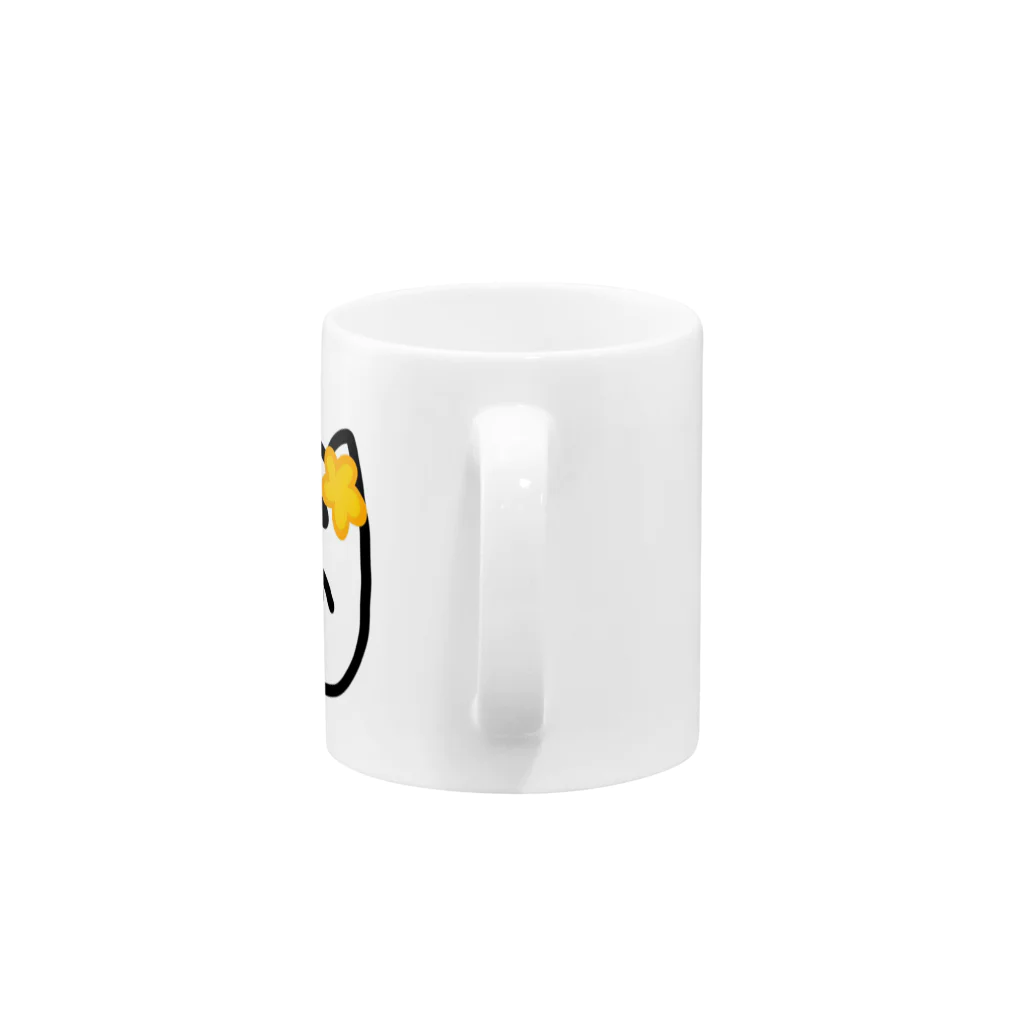 あおちゃぽこの花飾りぽこにゃん Mug :handle