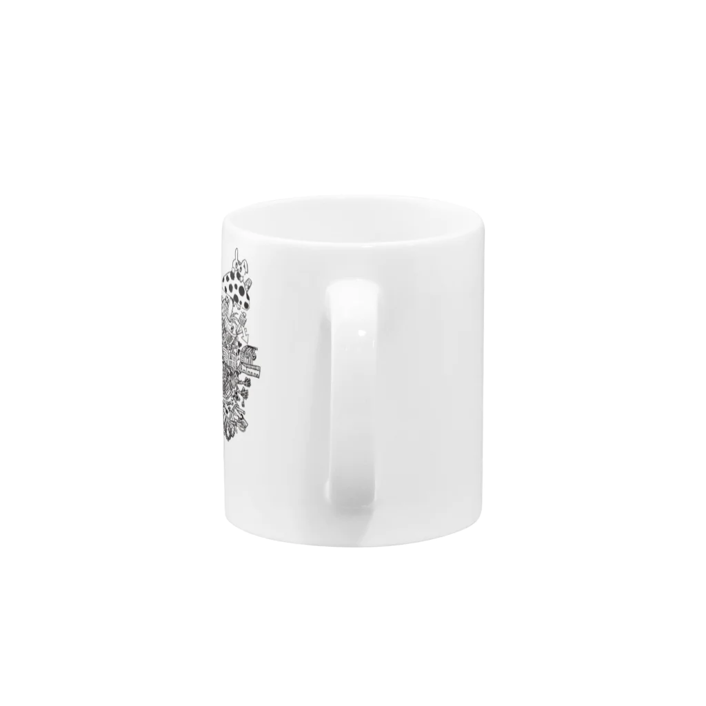 51-86のガイコツ Mug :handle