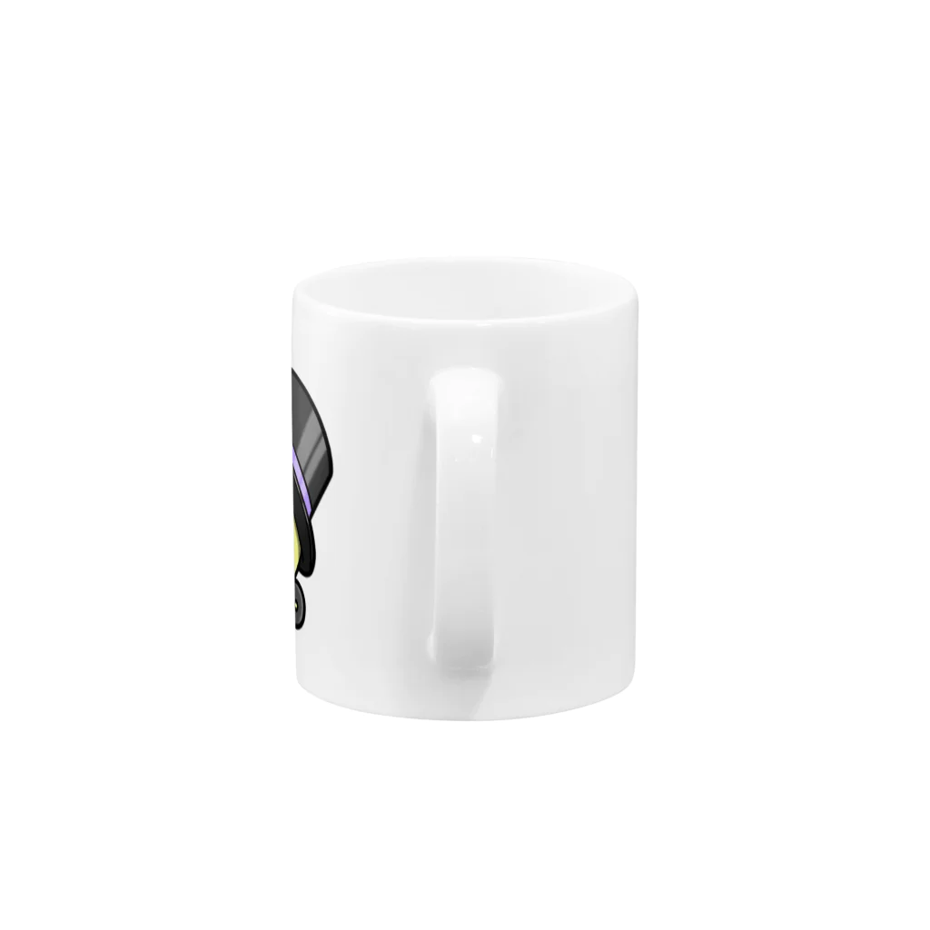 ひよこ男爵とまだむにゃんのひよこ男爵 (安全運転) Mug :handle