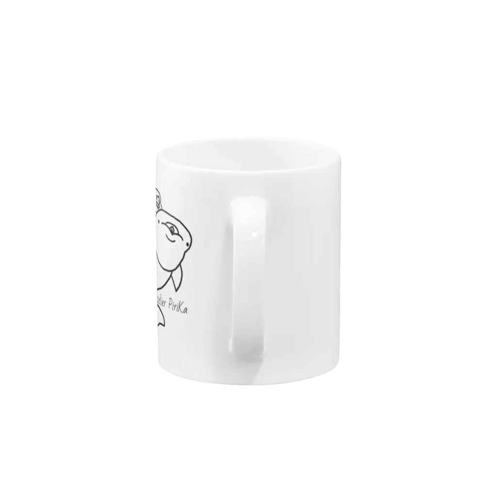 Atelier Pirikaピリカ工房のベルーガちゃんとサザナミインコ Mug :handle