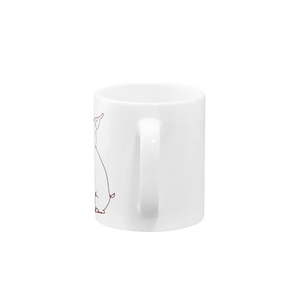 NIKORASU GOのミニピンデザイン「お座り中」（Tシャツ・パーカー・グッズ・ETC） Mug :handle