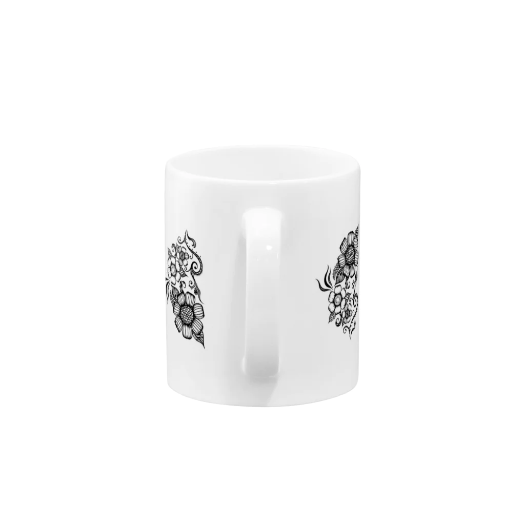 筆ペン画家 原良輔の花花花 Mug :handle