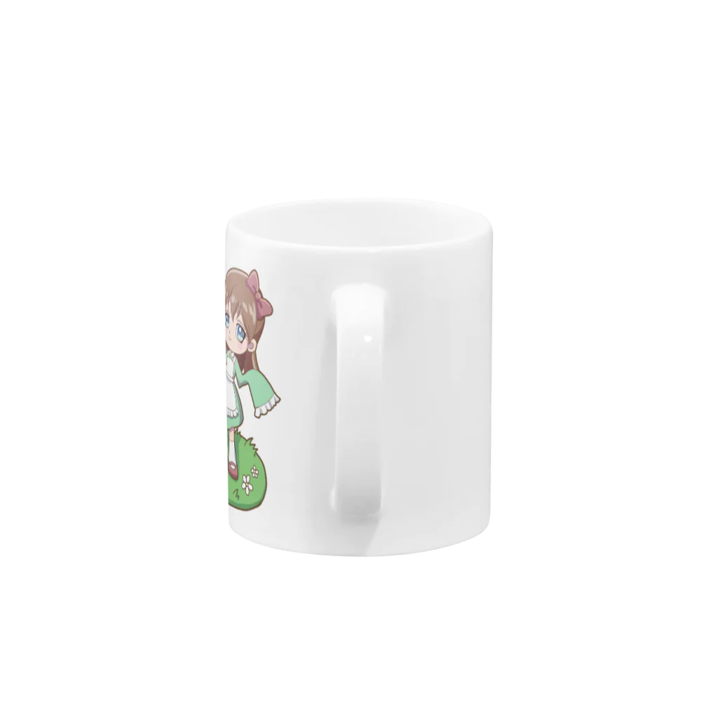 サブカルビジネスセンターの芙美川マーコ：女の子とわんこ Mug :handle