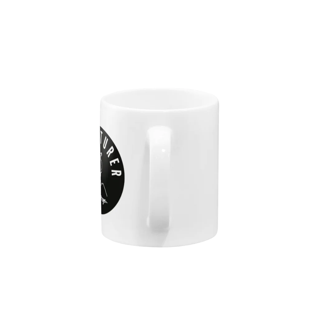 ちゃんまゆの誰もが冒険家グッズ（黒丸ver) Mug :handle