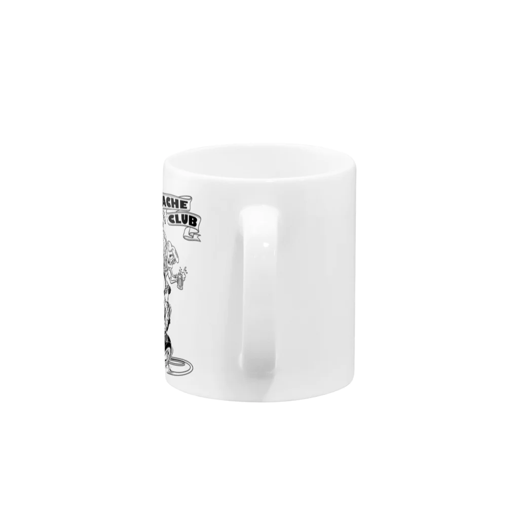 nidan-illustrationの"WHITE MUSTACHE CLUB"(タイトルなし)) Mug :handle