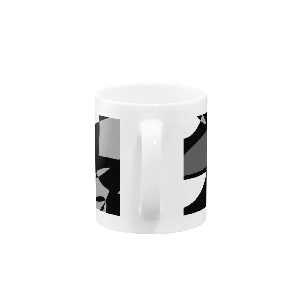 ハヤシ屋のモノクロ自由形 Mug :handle