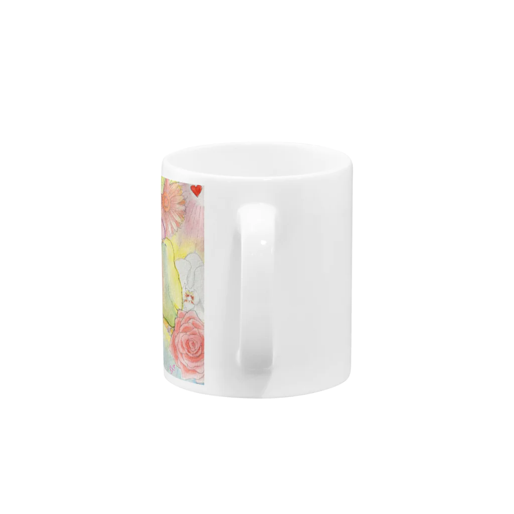 愛のとりちゃんショップSUZURI店の愛のとりちゃん〜愛の光〜 Mug :handle