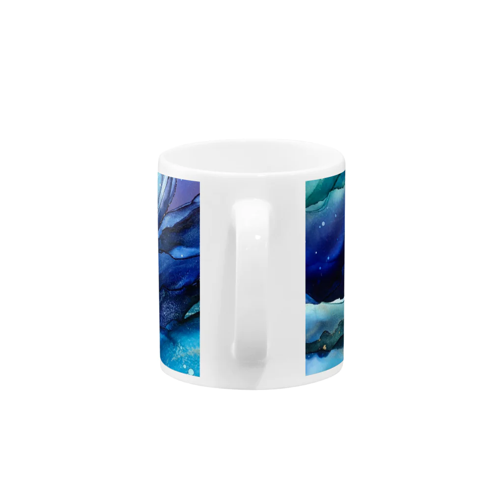 Artirie art studio のBlue wave  Mug :handle