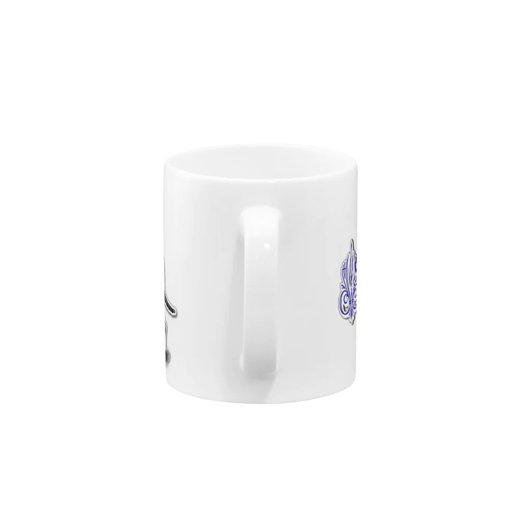 オリジナル工房プリントンのイタリアングレイハウンド イラストプリント Mug :handle