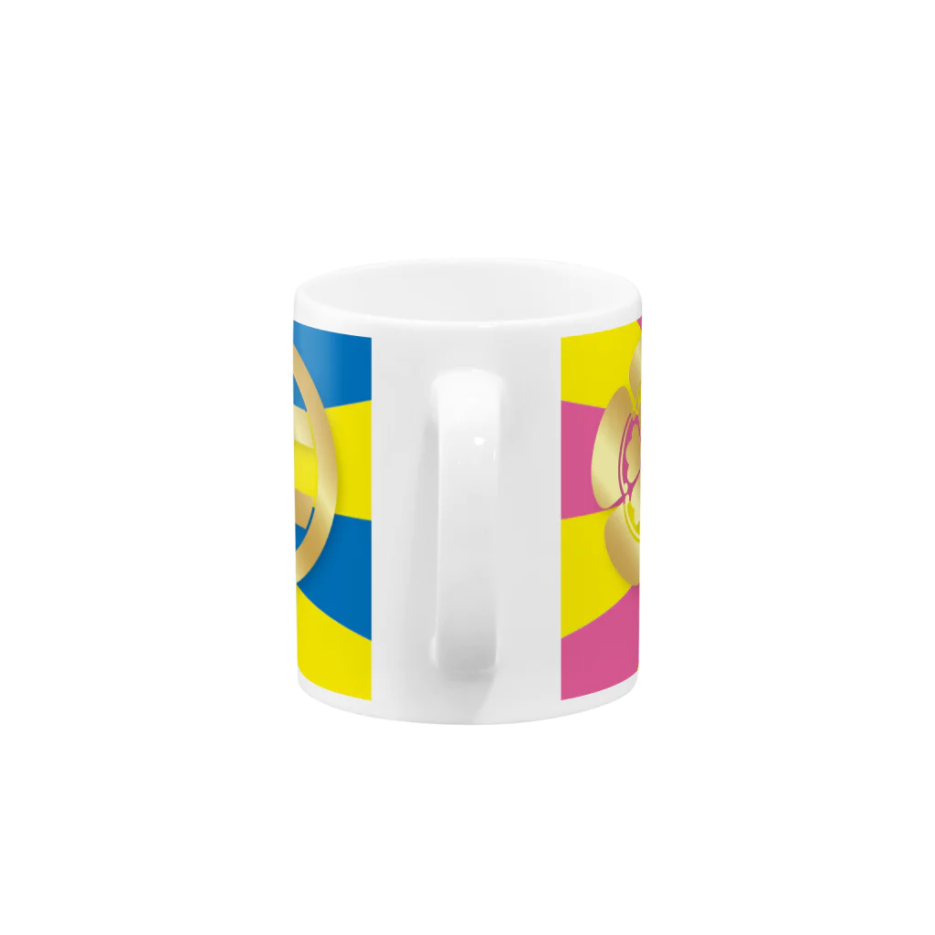 おけわんこの桶狭間の戦い柄おけわんこ Mug :handle