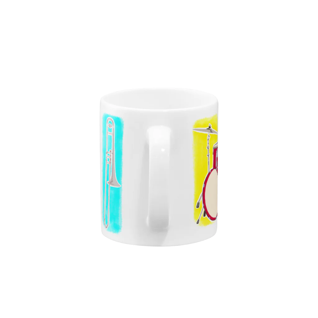 たまご商店の「どんな種類であれ、いい音楽はいい。」 Mug :handle