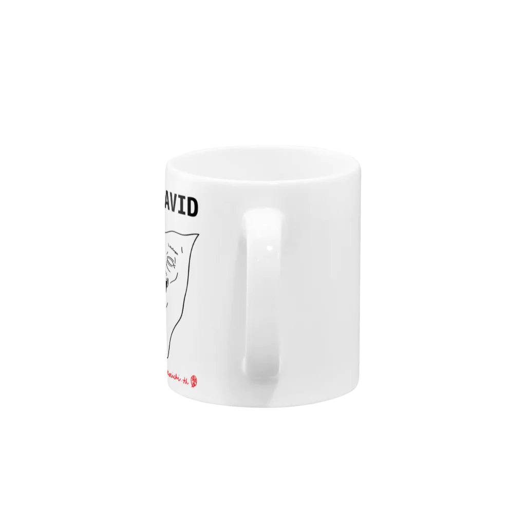 rakugayaのPAPER DAVID Drinking Mug :handle