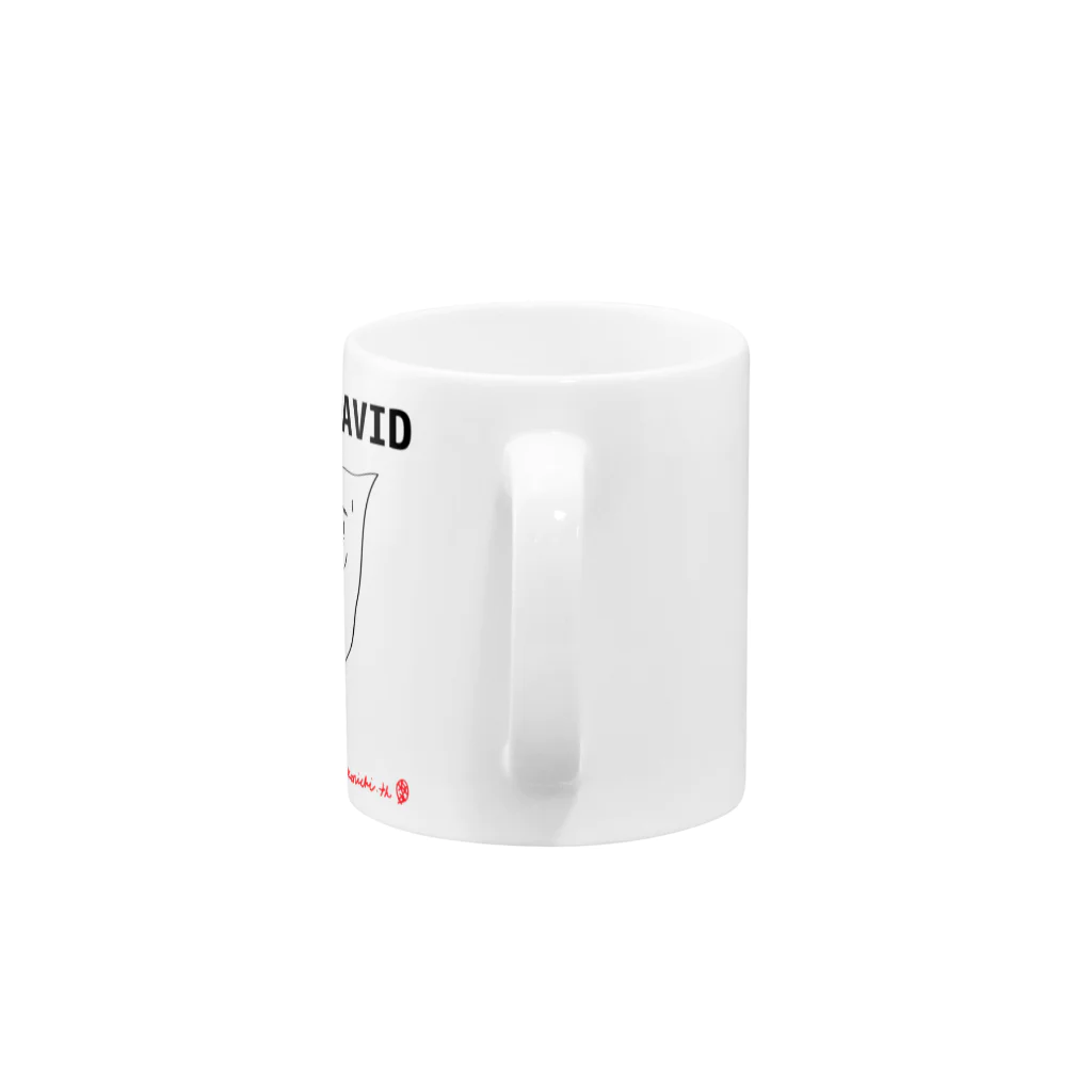 rakugayaのPAPER DAVID  Mug :handle