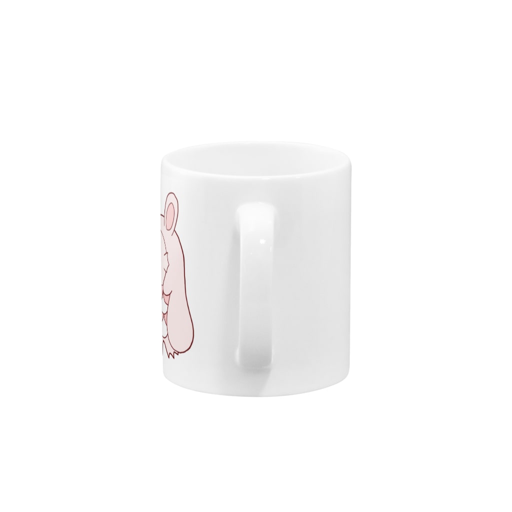 かわいいもののおみせ　いそぎんちゃくのぴえんうさ耳アマビエ　文字あり Mug :handle