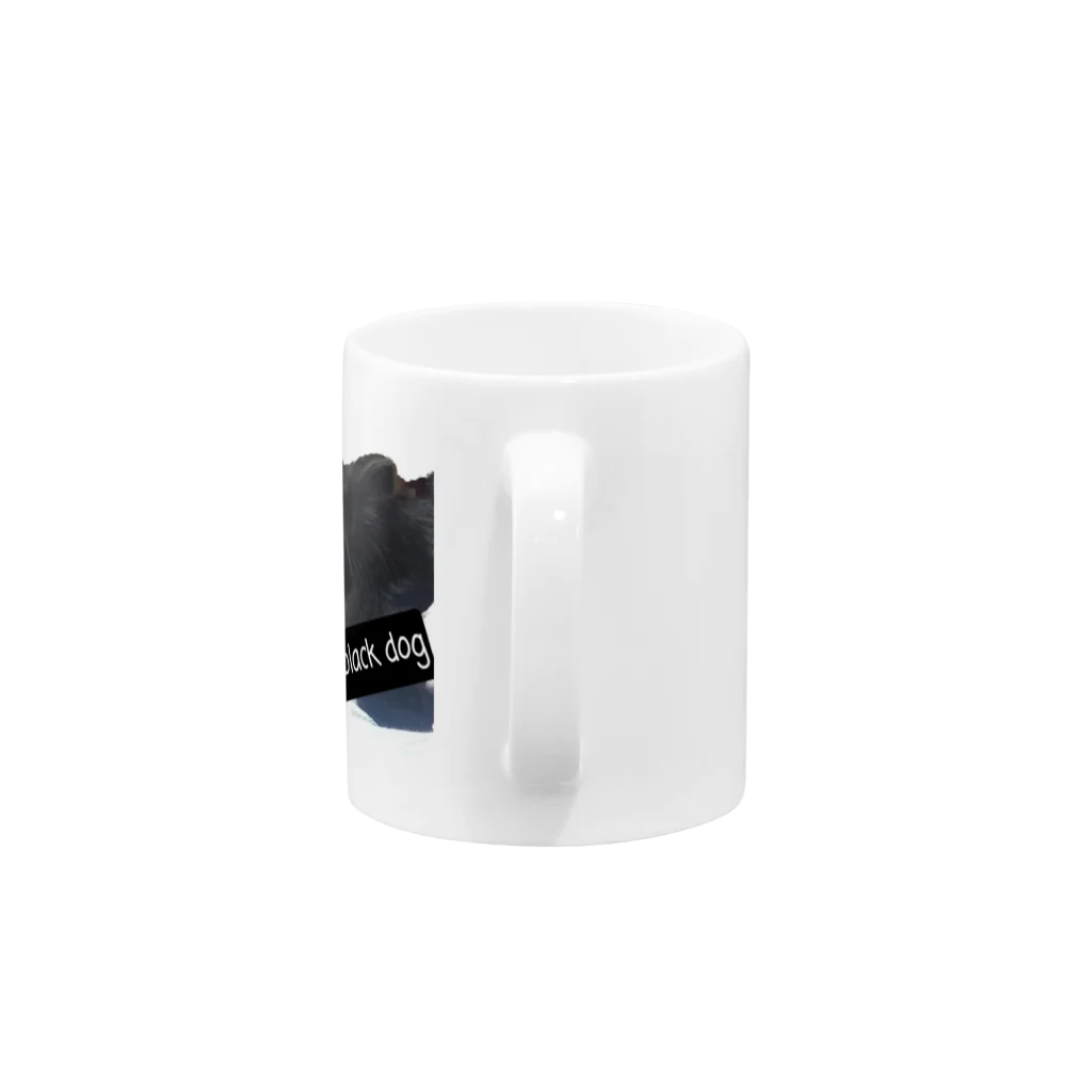 SASARiNS のThe black dog Mug :handle