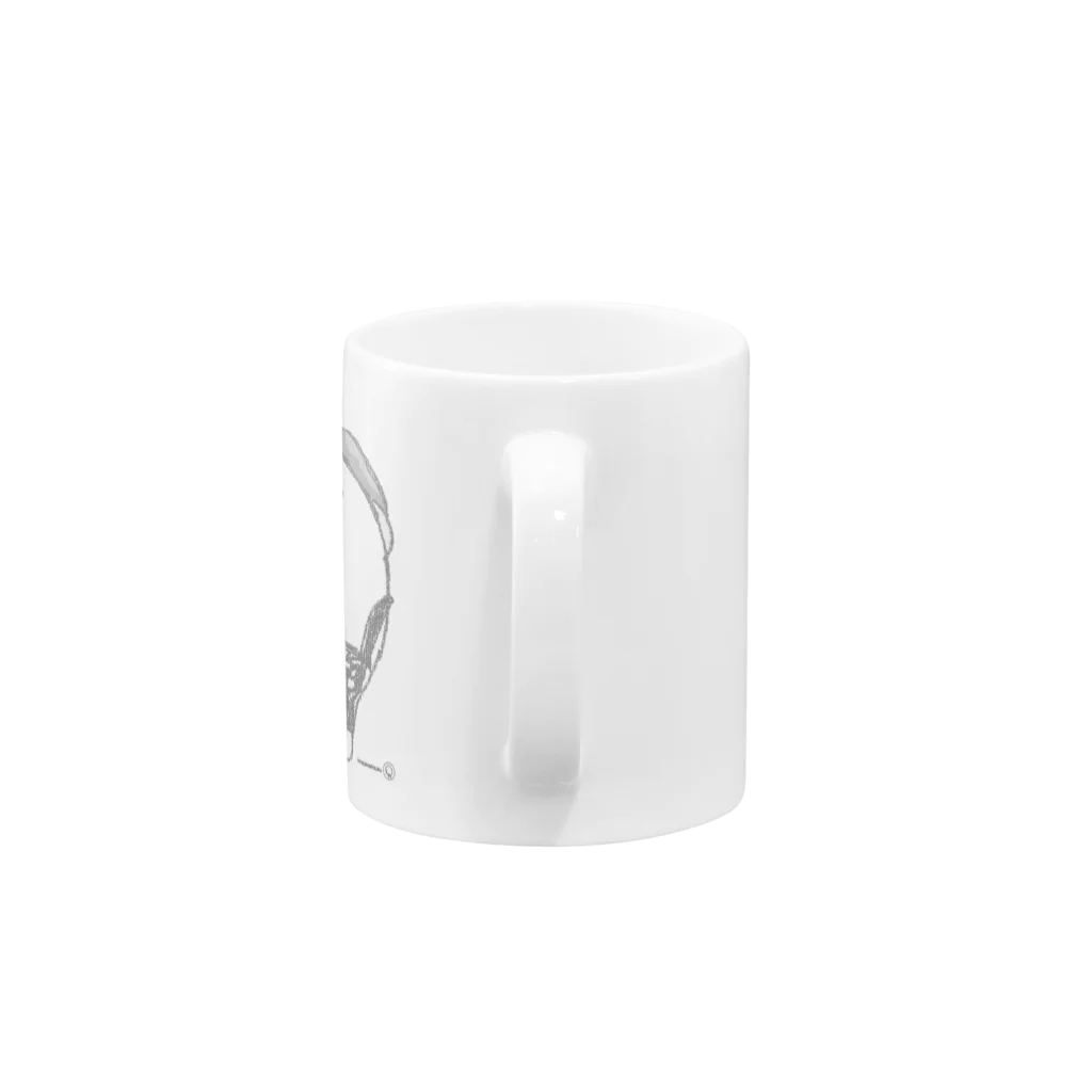 ひなたのしずくのひなずくマグカップ モノクロ Mug :handle