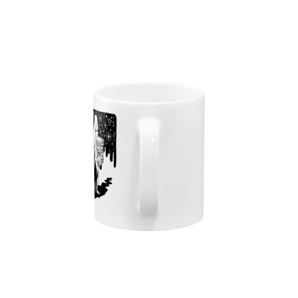 腹ペコ黒蟲のソファに寝そべる Mug :handle