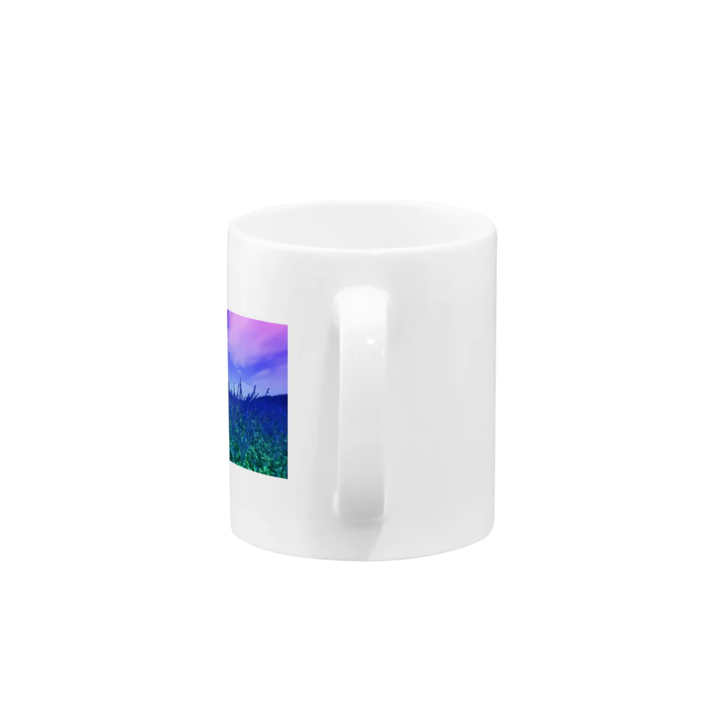 Syukisyukiの青い花畑 Mug :handle