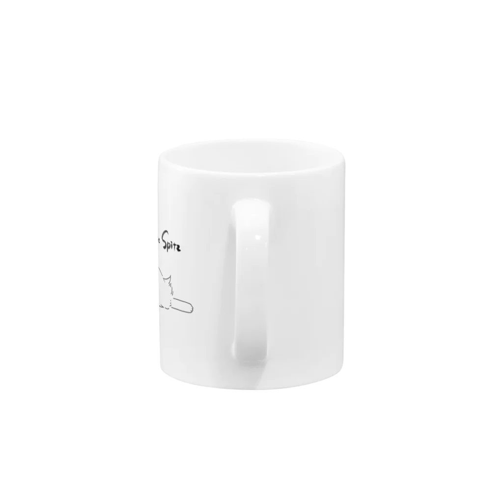 日本スピッツ　蛍の日本スピッツにぱにぱ Mug :handle