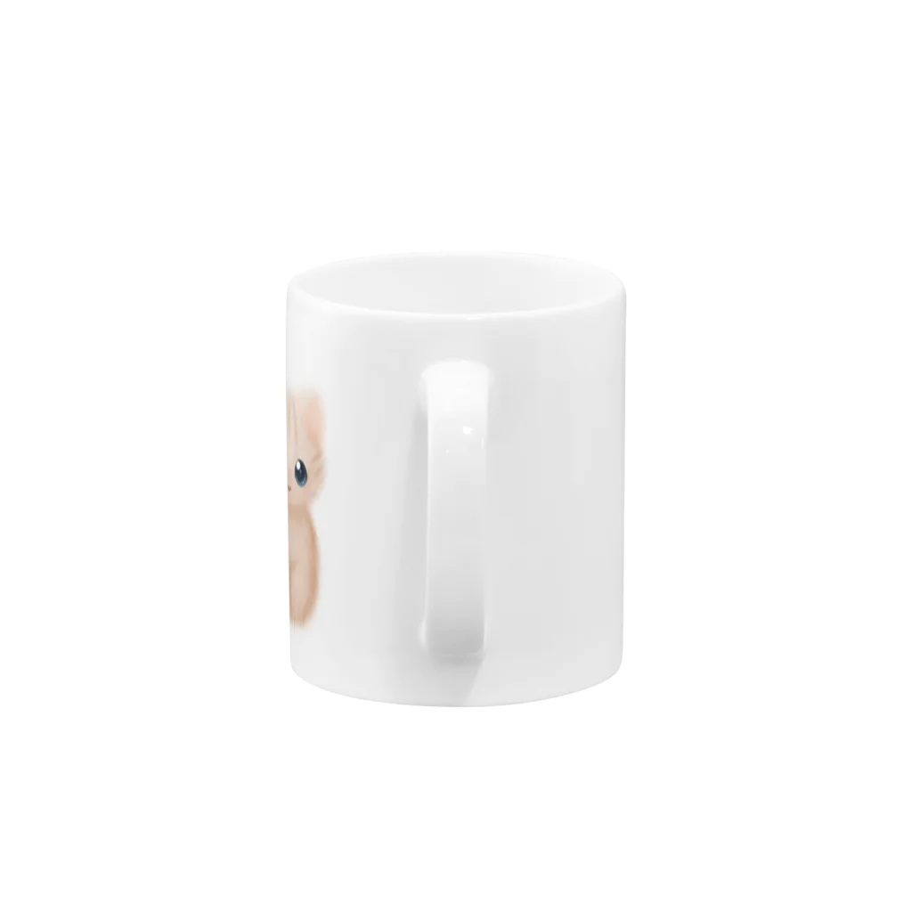 かわいいもののおみせ　いそぎんちゃくのふわふわ子猫 Mug :handle