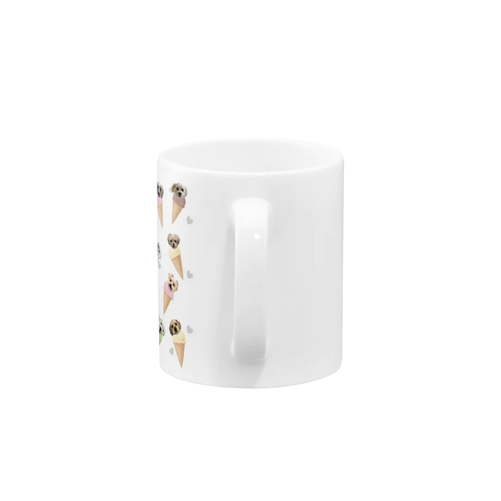 LiLunaのマルキーアイスクリーム 文字無し Mug :handle