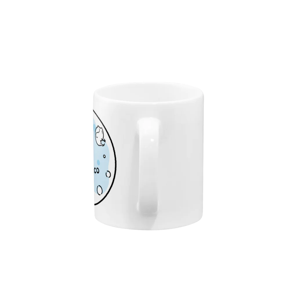 なんの脈絡もない雑貨店のミジンコロゴ Mug :handle