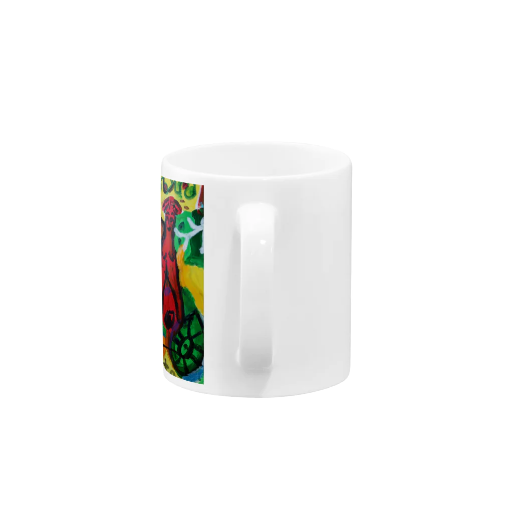秋永アートの3 Mug :handle