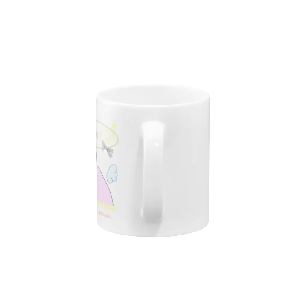 momopiss.shopのおひるねむし。「love!」 Mug :handle