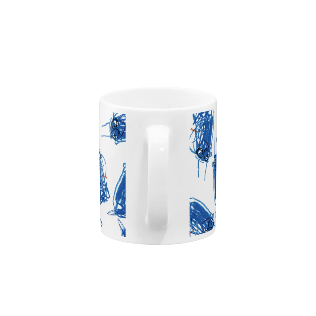 こどもの絵だいすきのくわがたむし Mug :handle