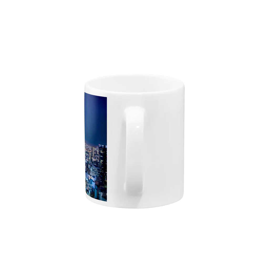 ハリネズミの梅田の夜景 Mug :handle