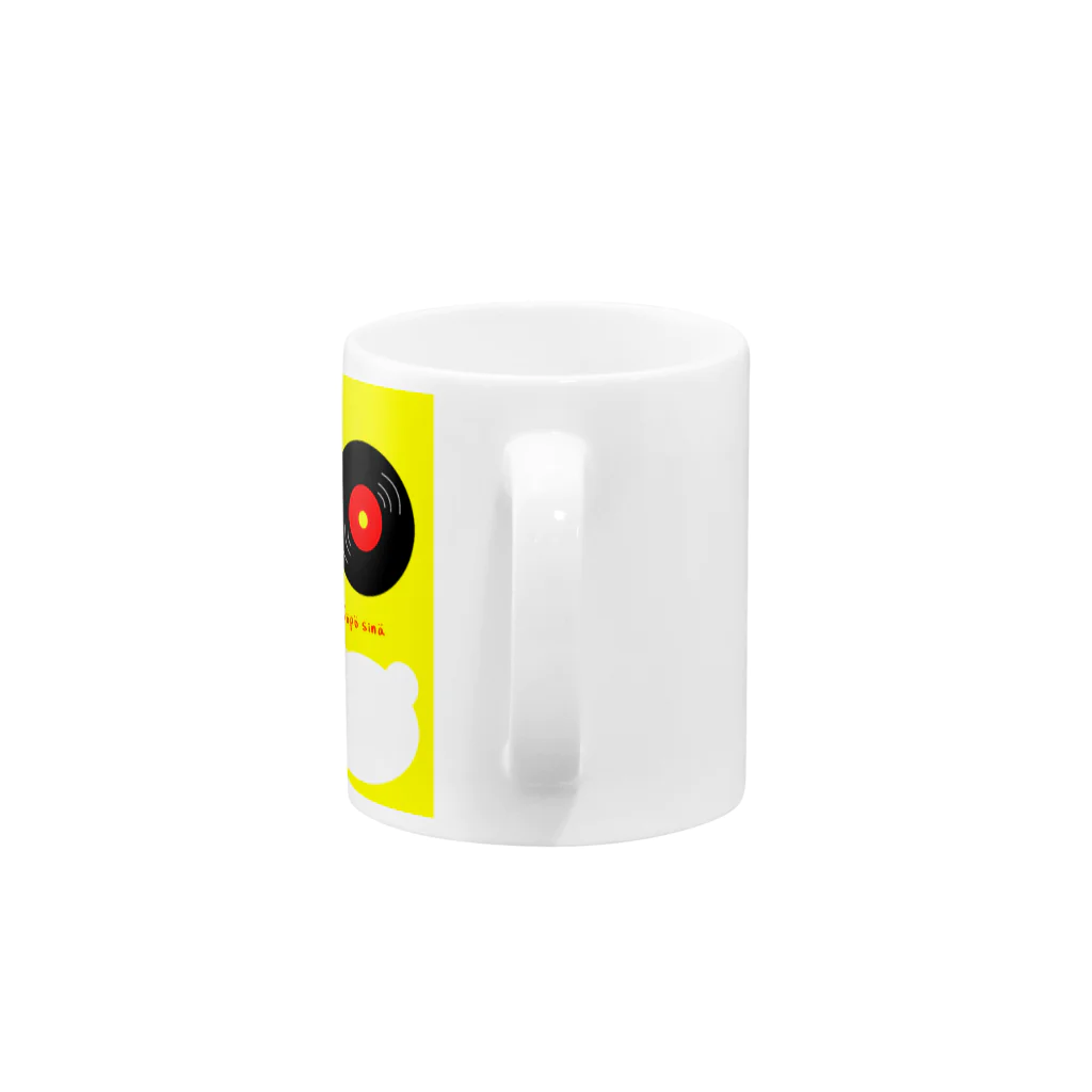 音楽喫茶そぽしなのシロクマ＆レコード Mug :handle