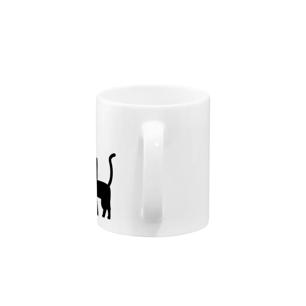 放課後クラブの歩くくろねこ Mug :handle