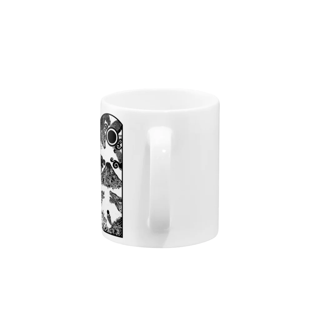 JUN_Designの富士の夜2 Mug :handle