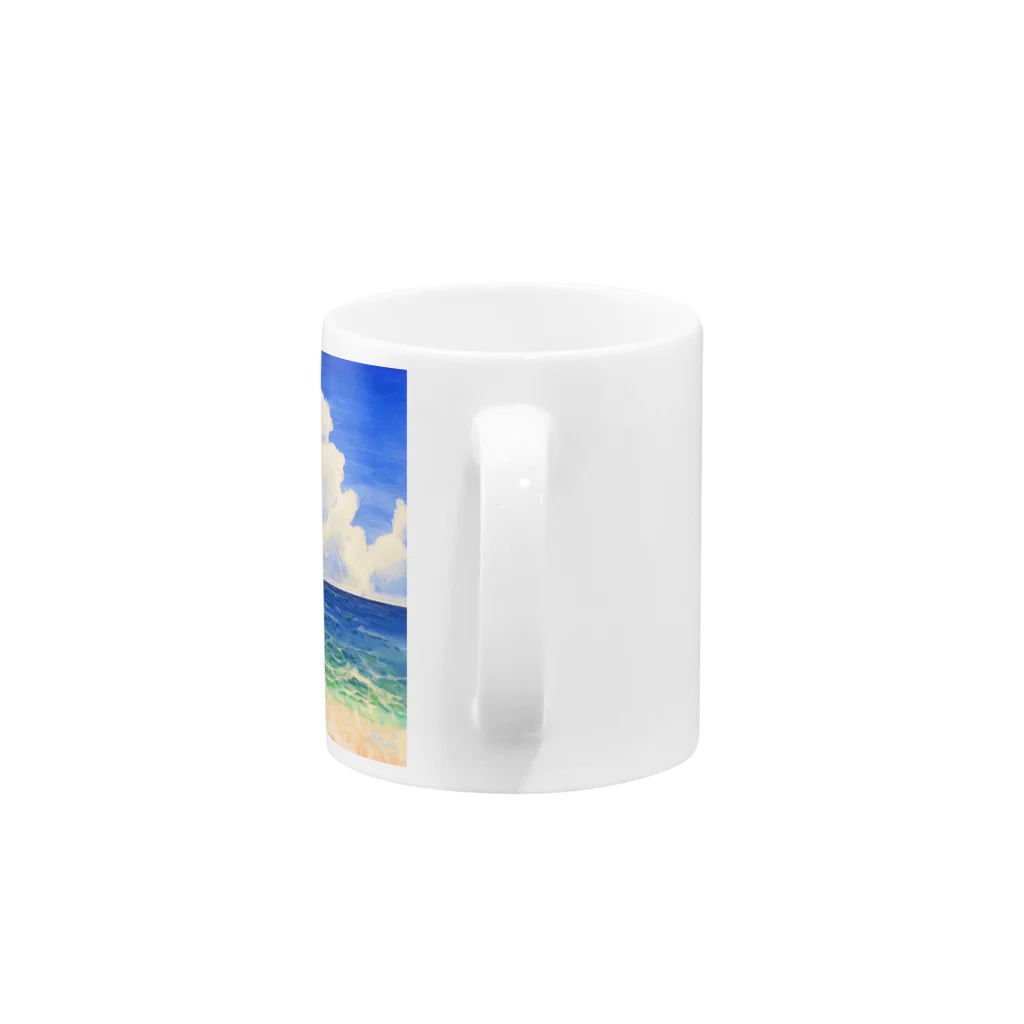 カフェオレの蒼は藍より青く Mug :handle