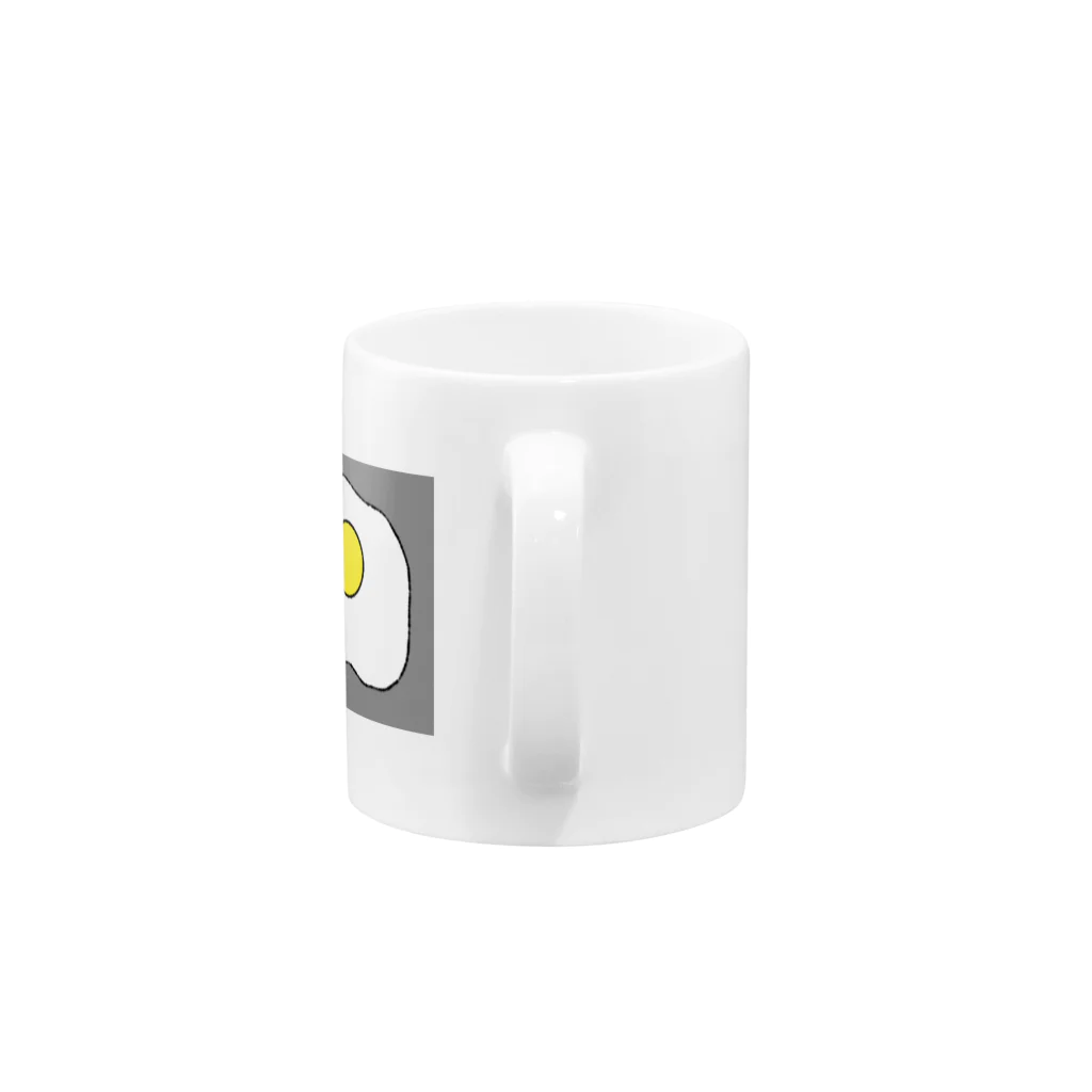 目玉焼き君の目玉焼き君の自画像 Mug :handle