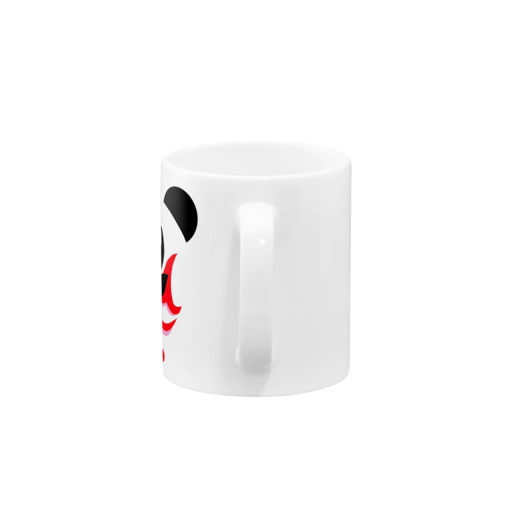 日々好日屋2号店の隈取りパンダ Mug :handle