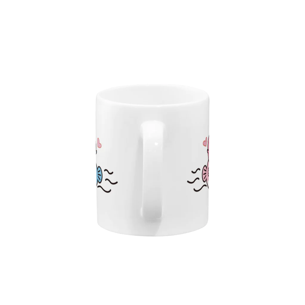 まみおデザインのふぐ行くね Mug :handle