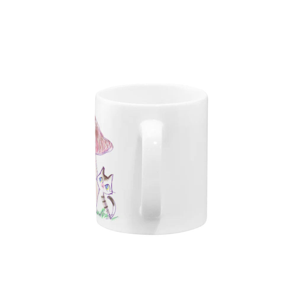 小杉あや★杉本綾子のきのこ展２０１７「ちいさいあきみつけた」 Mug :handle